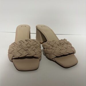 Marc Fisher Beige Braided Heels